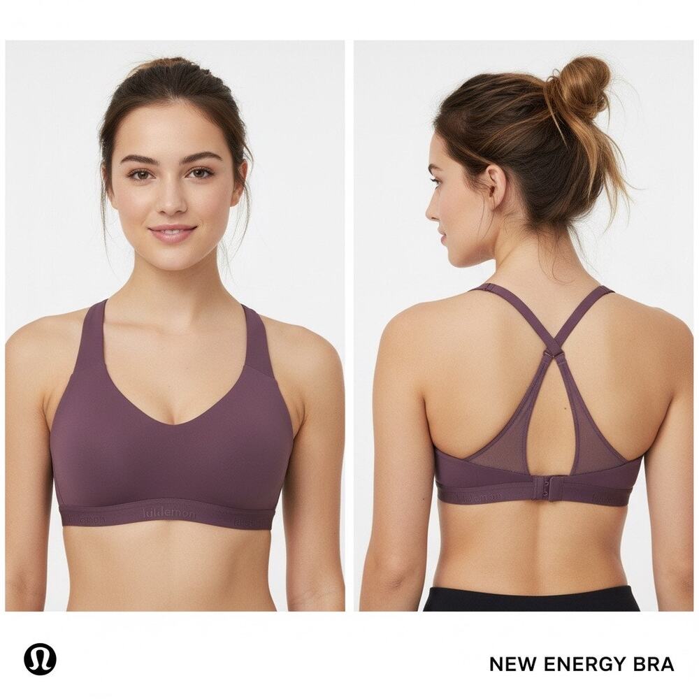 Lululemon Structured Mesh‑Back Sports Bra – Size 32C